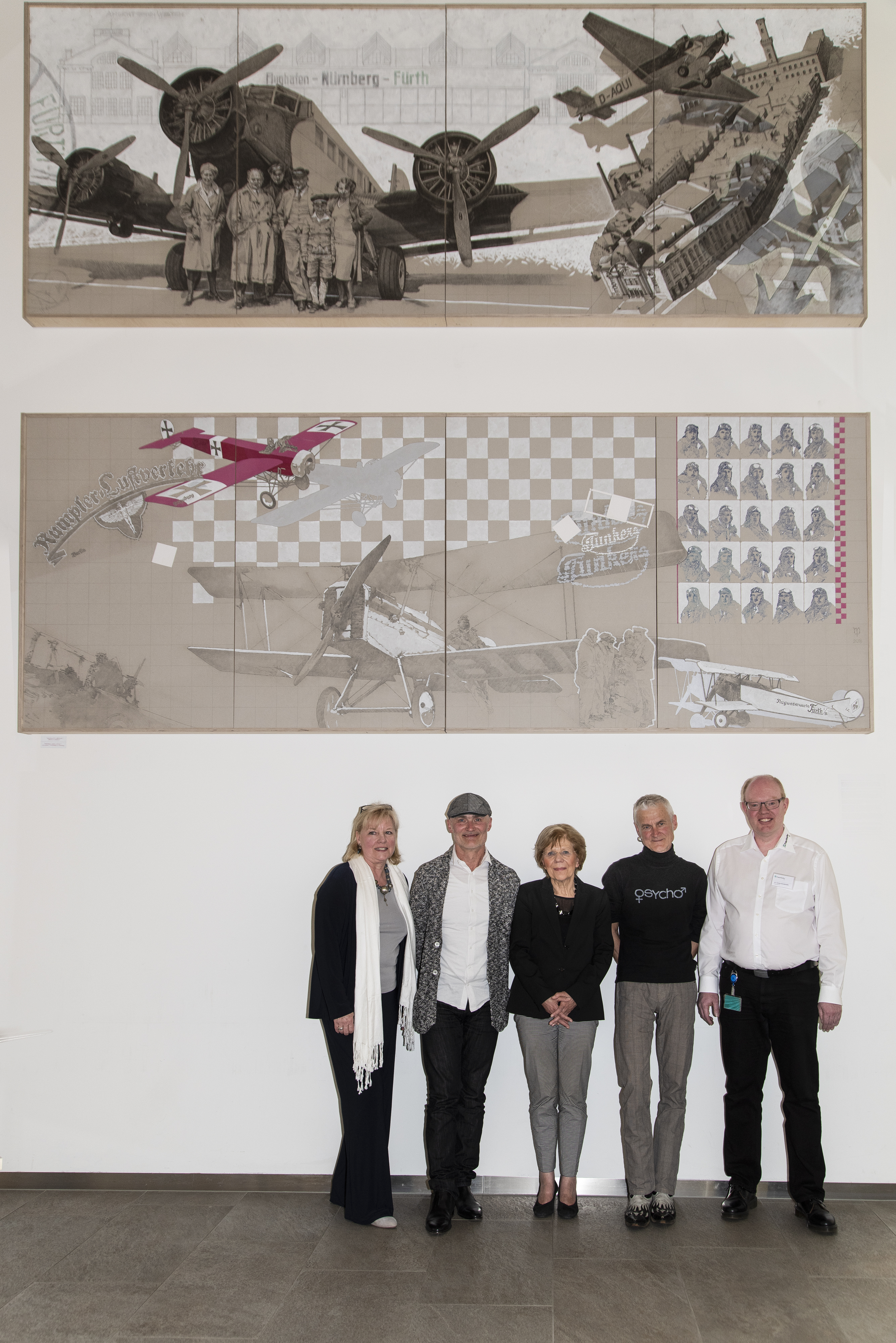 Vernissage »100 Jahre Flughafen Fürth« am Fraunhofer EZRT, 11. April 2019